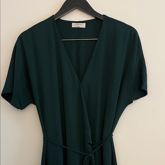 Babaton Dark Green Wrap Dress - Picture 3 of 5